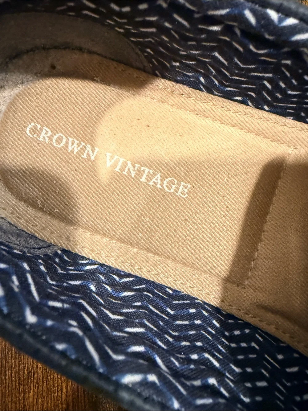Crown Vintage navy suede